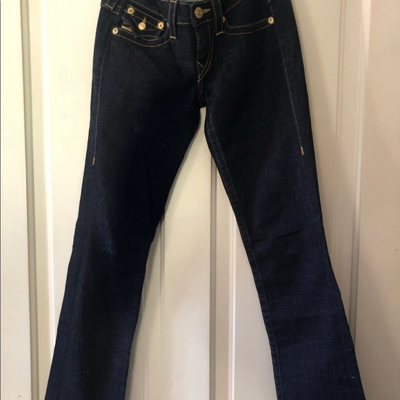 True religion size 27 gold sequin jeans - Picture 1 of 5
